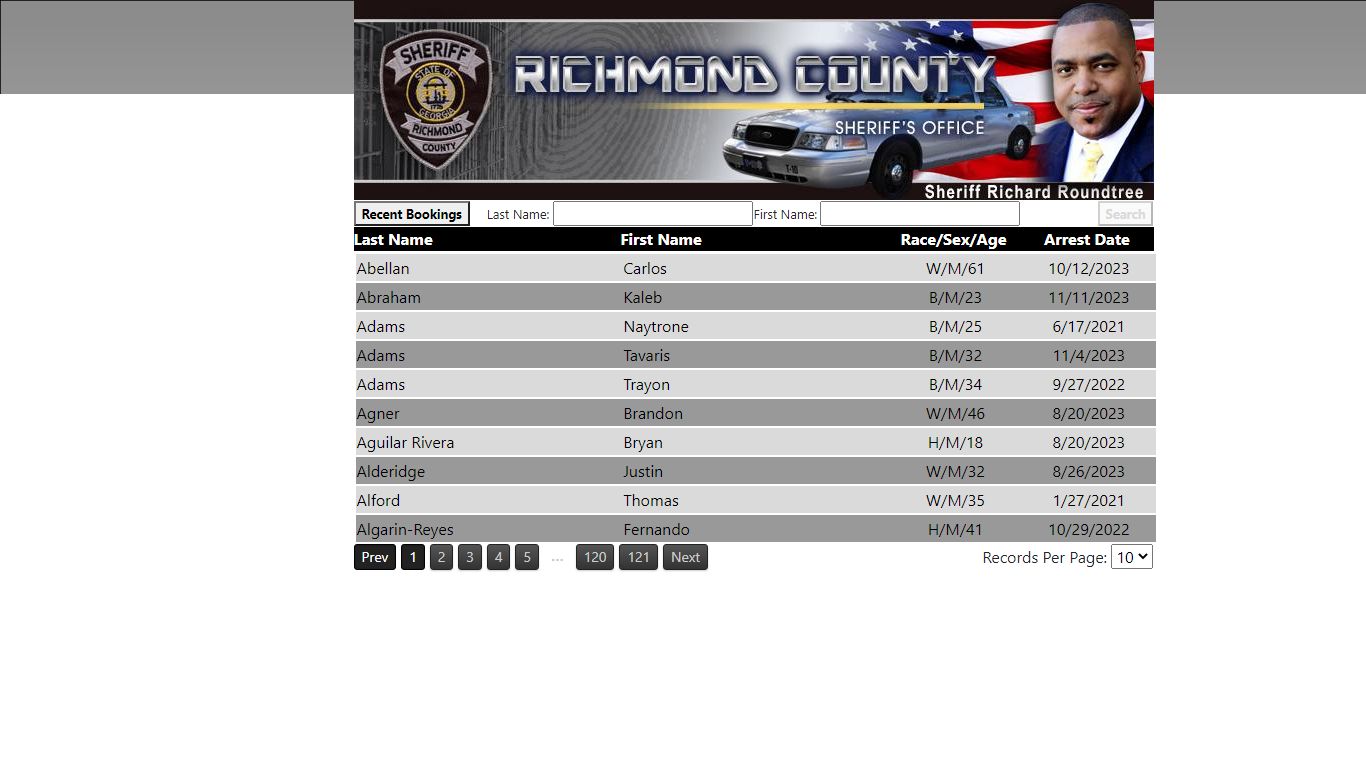 Richmond County Sheriff's Office Inmate Inquiry